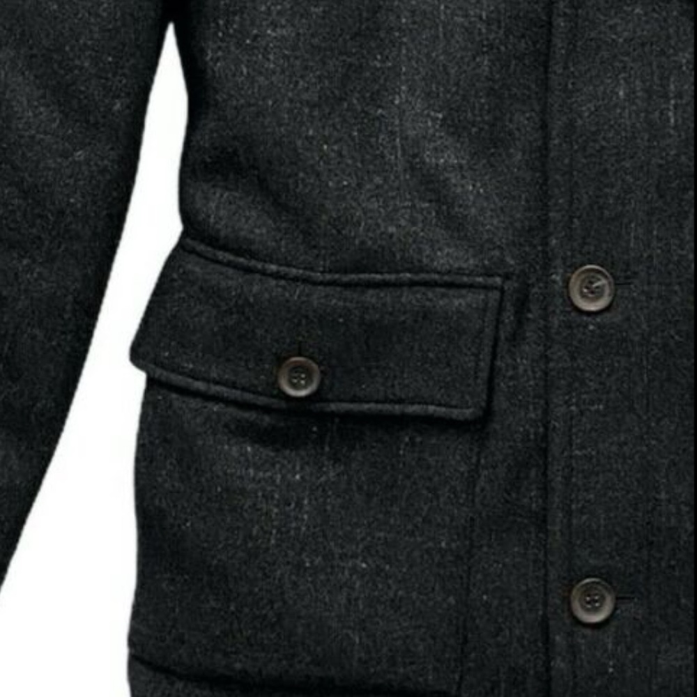 Hickey Freeman Nwt $395 Wool Blend Gray Brushstroke Lined Jacket Coat - Picture 4 of 5